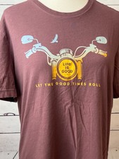 Life is Good Men's Crusher Tee with Motorcycle Graphic, Cream, Size XXL — listing 2