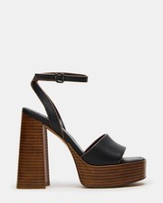 Steve Madden Black Patent Platform Block-Heel Pumps, Women's Size 9 — listing 2