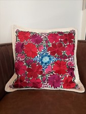 Mexican Hand-Embroidered Floral Pillow Sham Cover — listing 2