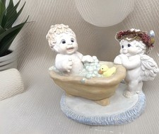 Cherub Angel in Bubble Bath Figurine with Rubber Duck — listing 2