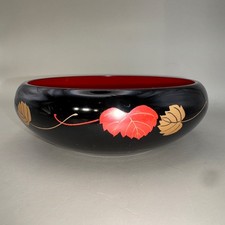 Vintage Japanese Lacquerware Bowl with Hand-Painted Chrysanthemum, Camellia and Sakura Blossoms on Green Ground — listing 6