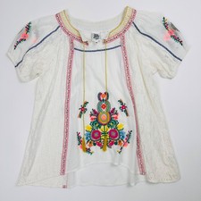 Ivy Jane Embroidered X-Stitch Print Tunic Blouse — listing 4