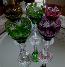 Cut Crystal Cordial / Sherry Glass with Diamond and Fan Cut Pattern — listing 5