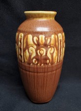 Rookwood Pottery Floriform Vase with Ruffled Rim, Blue-Green Drip Glaze, 7 in — listing 5
