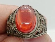 Vintage Carnelian Cabochon Adjustable Cocktail Ring — listing 5