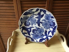 Vintage Blue & White Raised Floral Relief Teapot with Lid, Made in Japan — listing 6