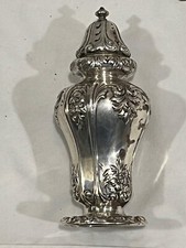 Antique Sterling Silver Hammered Individual Pepper Shaker / Pepperette — listing 3