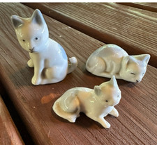 Ceramic Bisque Crouching Orange Tabby Cat Figurine — listing 5