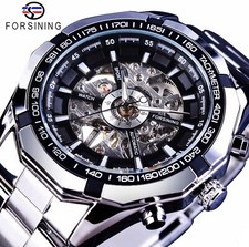 Skeleton Automatic Watch with Octagonal Case and Integrated Steel Bracelet (Audemars Piguet Royal Oak Homage/Replica) — listing 2