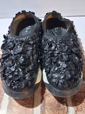Christian Dior Fusion Sneakers with Sequin & Bead Embellishment, White/Navy — listing 3