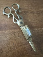 Antique Brass Candlestick with Wick Trimmer Scissors (Candle Snuffer Set) — listing 3