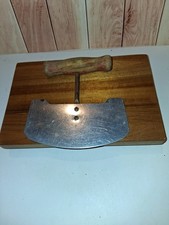 Antique Curved Mezzaluna Herb Chopper with Twin Wood Handles (H&M No. 23) and Assorted Vintage Kitchen Tools — listing 6