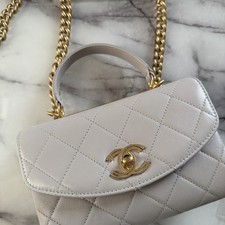 Chanel Mini Flap Bag Black Caviar Leather Crossbody — listing 5