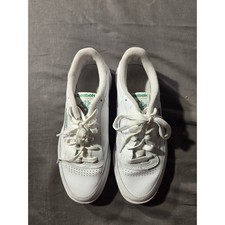 Reebok Club C Mid-Top Leather Sneakers, White/Green — listing 3