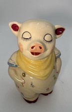 Shawnee Pottery Smiley Pig Creamer Pitcher with Floral Decoration — listing 2