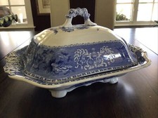Spode Copeland 'Camilla' Blue Transferware Covered Vegetable Serving Dish — listing 5