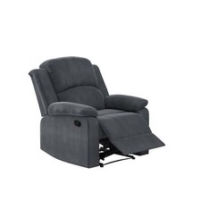 Brown Microfiber Manual Recliner Chair with Cup Holder, listing 4