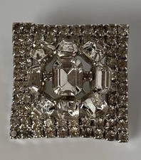 Diamond-Shaped Pavé Rhinestone Pendant Charm — listing 5