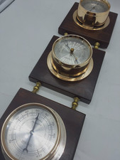 Vintage Springfield Instruments Three-Dial Weather Station Wall-Mount Thermometer Barometer Hygrometer — listing 5