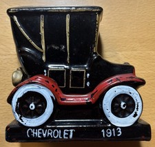 Vintage Ceramic Figural 'Chevrolet 1913' Antique Car Planter/Vase — listing 3