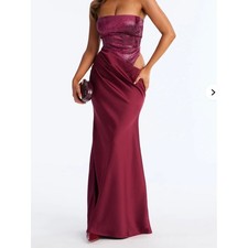Fashion Nova Color-Block Satin Draped Jumpsuit, NWT — listing 6