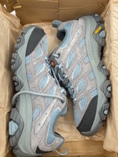 Merrell Moab Women's Hiking Shoes - Gray/Green Suede & Mesh, Vibram Sole — listing 4