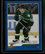 Mike Modano 1993-94 Topps Premier Hockey Card Mounted on Wood Plaque