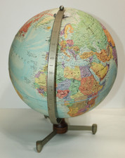 Vintage Desktop World Globe on Metal Dual-Axis Stand — listing 5