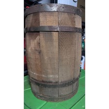Antique Wooden Nail Keg / Barrel with Metal Bands — listing 5