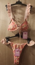 Strawberry Milk Mob Marble Swirl Print Mesh Scarf — listing 2