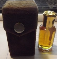 Faceted Glass Attar/Oud Perfume Oil Bottle with Gold Crown Cap