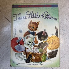 Plush Pink Cat/Kitten Baby Toy with "Three Little Kittens" Embroidery — listing 4