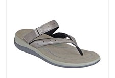 OrthoFeet Men's Leather Slide Sandals, Size 13 Extra Wide — listing 6