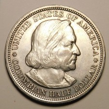 1892 World's Columbian Exposition Commemorative Silver Half Dollar