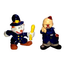 Porcelain Clown Policeman Figurine in Blue Uniform with Billy Club — listing 2