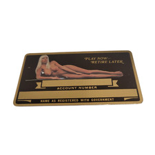 Vintage Brass Metal Engraved Social Security Card - Donald E. Strange, No. 030-09-5270 — listing 2