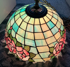 Dale Tiffany Mission-Style Stained Glass Pyramid Pendant Lamp Yes, marked Dale Tiffany — listing 2