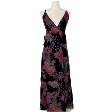 Velvet Burnout Floral Shift Dress with Bell Sleeves — listing 4