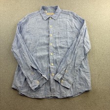 Tommy Bahama Relax Women's Linen Button-Up Shirt Size Large Taupe Roll-Tab Sleeves — listing 2