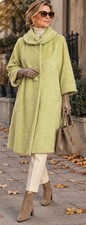 Vintage Lilli Ann Paris Black Wool Mohair Blend Swing Coat, listing 4