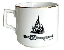 Vintage Disneyland Walt Disney Productions Castle Logo Ceramic Coffee Mug with Gold Rim, Made in Japan — listing 5