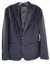 Guess Men's Black Cotton Snap-Front Blazer Jacket, Size L (NWT) — listing 4