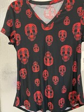No Boundaries Red Tartan Plaid Short Sleeve Scoop Neck Tee, Size L/G (11-13) — listing 3