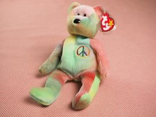 Ty Beanie Baby Tie-Dye Teddy Bear (likely 'Garcia' or 'Peace' style) — listing 6
