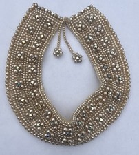 Vintage Beaded Faux Pearl Detachable Collar, Made in Japan — listing 2