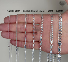 Silver-Tone Fine Chain Necklace with Stamped Clasp Tag — listing 2