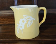 Harker Pottery Cameoware White Rose Blue Ball Pitcher — listing 4