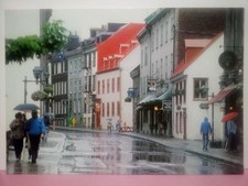 Pen and Ink Drawing 'Rue St. Louis a Quebec' with Boulanger Francais Shop Sign — listing 6