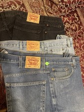 Levi's Blue Denim Jeans with Black Leather Patch and Gold Tab — listing 4