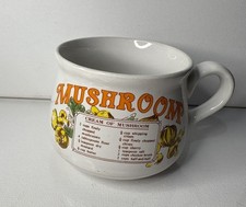Vintage Cream of Mushroom Recipe Soup Mug/Bowl with Handle — listing 6